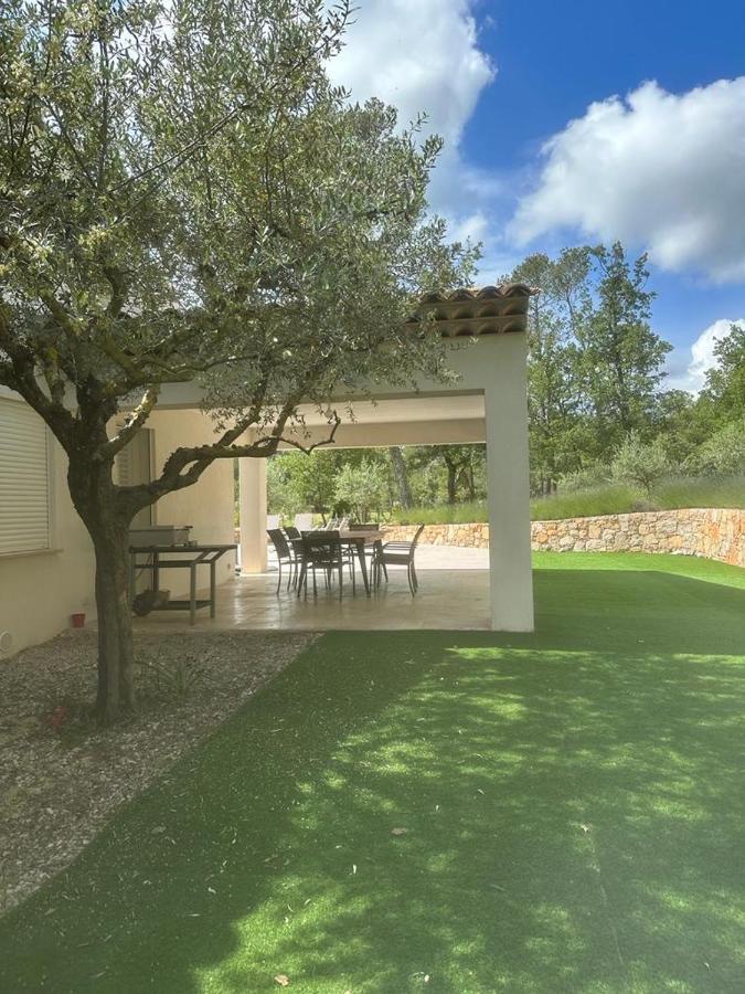 Villa LA GRANDE BASTIDE avec piscine, climatisation et salle de sport Seillans Esterno foto