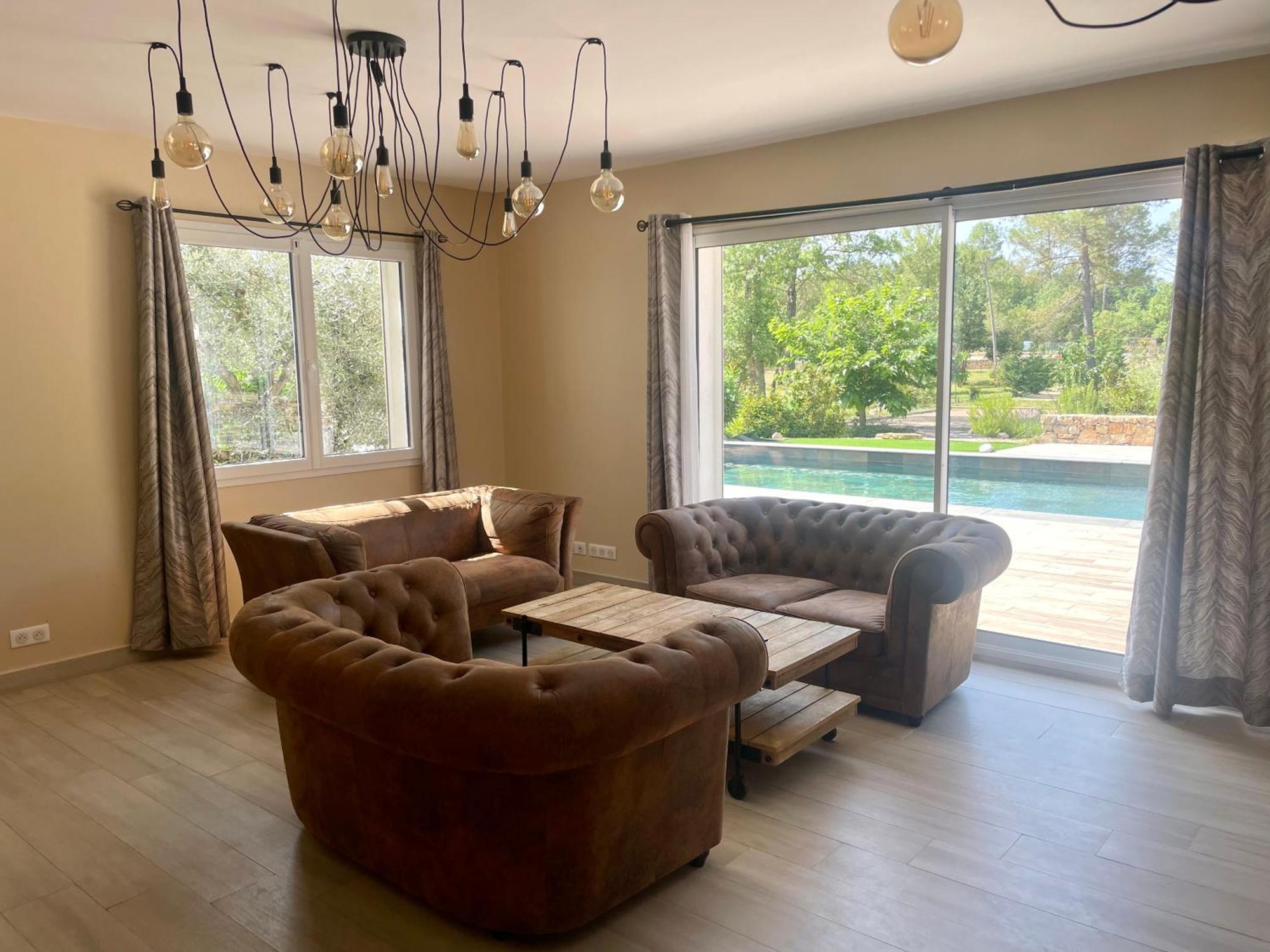 Villa LA GRANDE BASTIDE avec piscine, climatisation et salle de sport Seillans Esterno foto