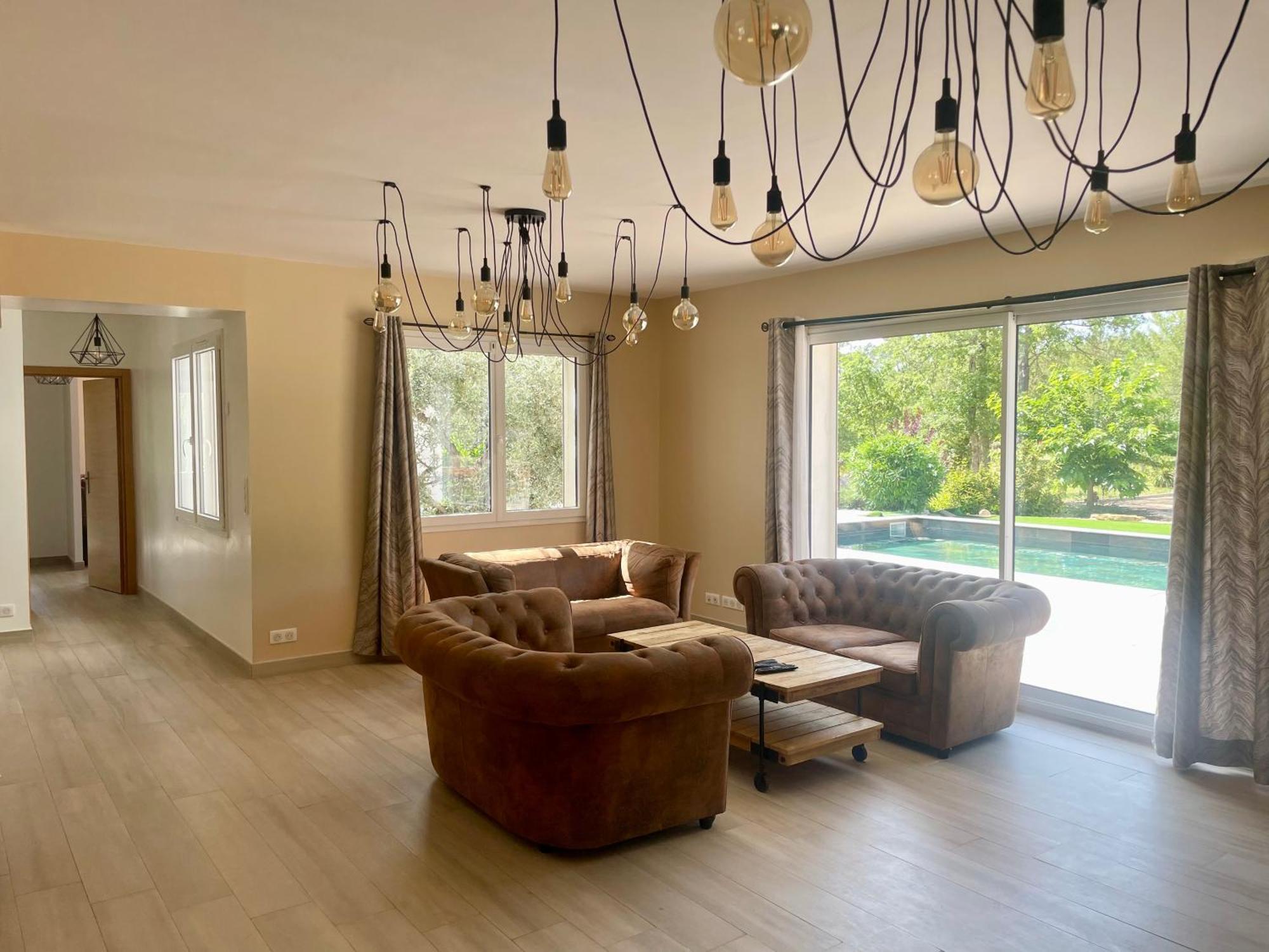 Villa LA GRANDE BASTIDE avec piscine, climatisation et salle de sport Seillans Esterno foto